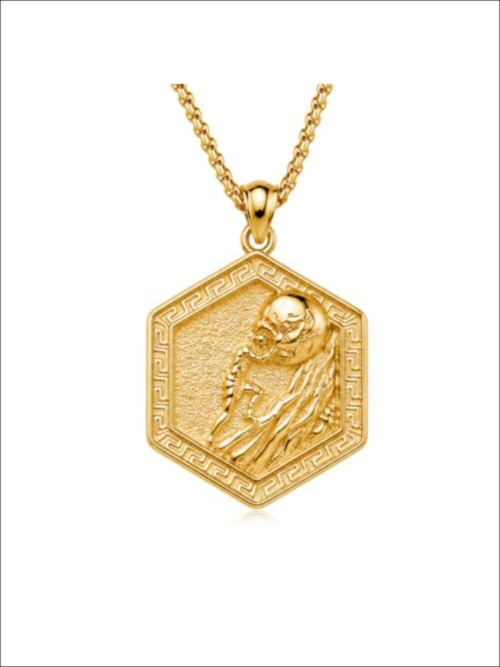 14k Gold Plated Greek Mythology Pendant Necklace Unisex Gift